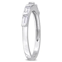 White Sapphire Anniversary Ring 10K Gold