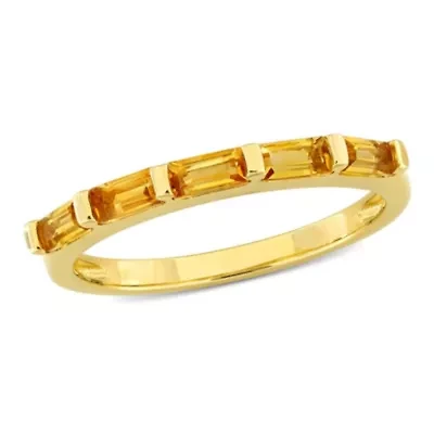 Citrine Anniversary Ring 10K Yellow Gold