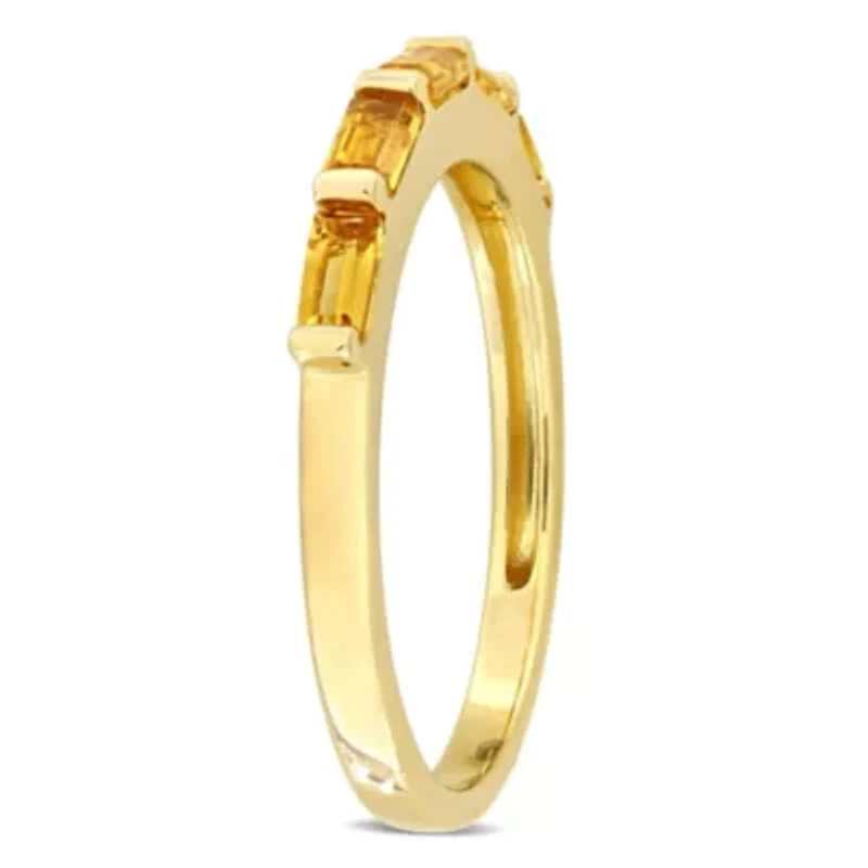 Citrine Anniversary Ring 10K Yellow Gold