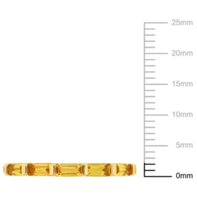 Citrine Anniversary Ring 10K Yellow Gold
