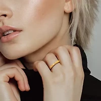 Citrine Anniversary Ring 10K Yellow Gold