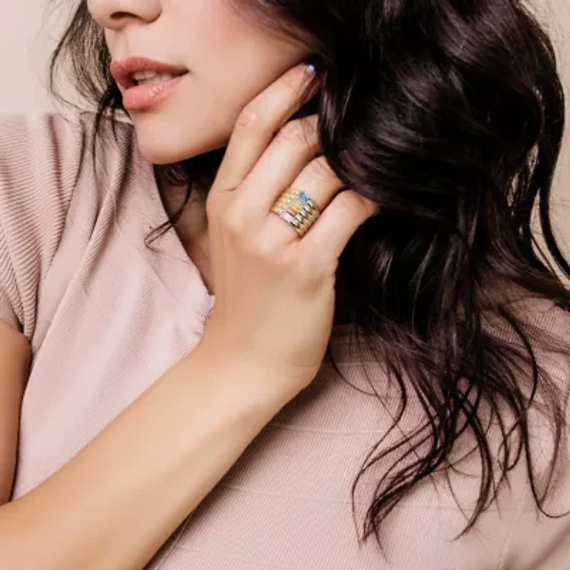 Multi-Gemstones Ring 14K Yellow Gold