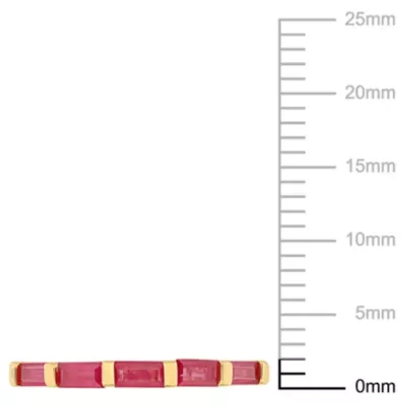 Ruby Anniversary Ring 10K Yellow Gold