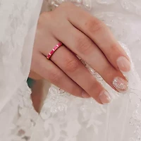 Ruby Anniversary Ring 10K Yellow Gold