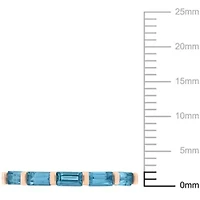 London Blue Topaz Anniversary Ring 10K Rose Gold