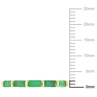 Emerald Anniversary Ring 10K Yellow Gold