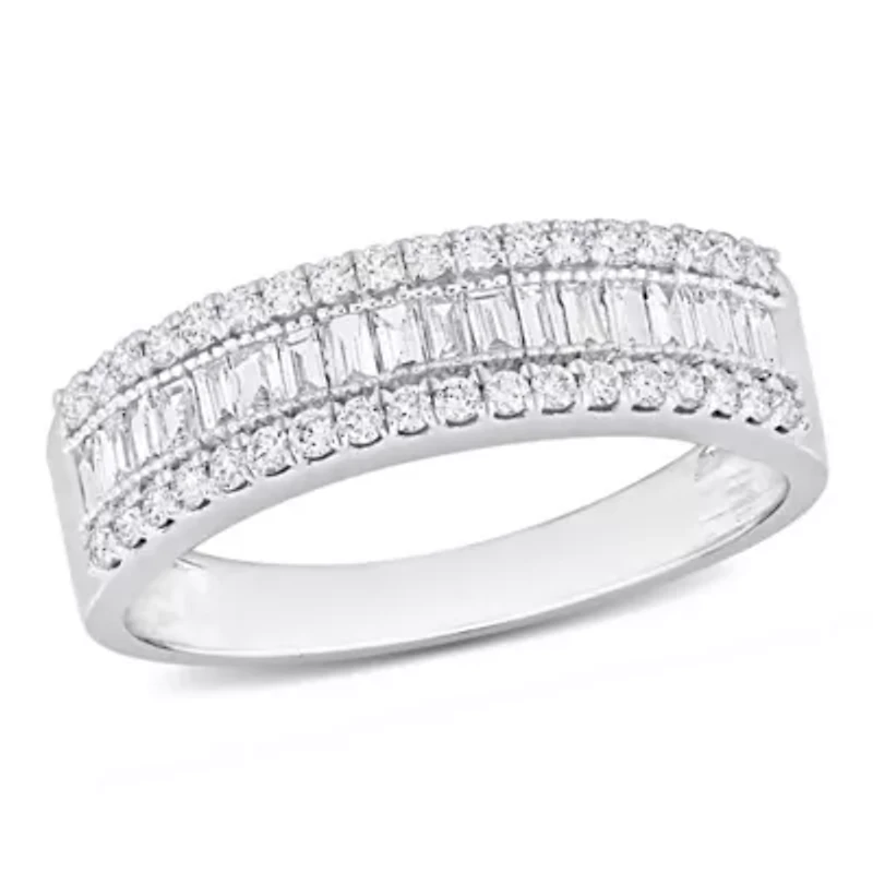 5/8 ct. t.w. Diamond Triple-Row Ring 14K White Gold