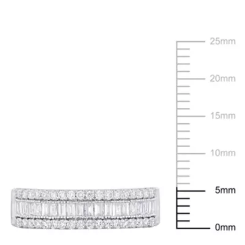 5/8 ct. t.w. Diamond Triple-Row Ring 14K White Gold
