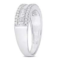 5/8 ct. t.w. Diamond Triple-Row Ring 14K White Gold