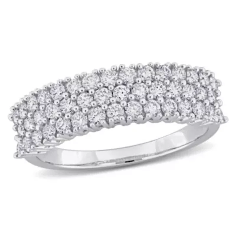 1 ct. t.w. Diamond Three-Row Anniversary Band 14K White Gold