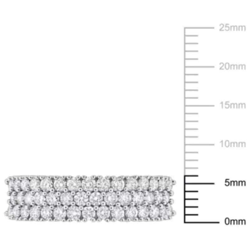 1 ct. t.w. Diamond Three-Row Anniversary Band 14K White Gold