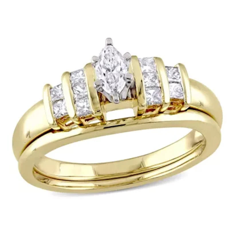 1/2 ct. t.w. Diamond Bridal Ring Set 14K Yellow Gold