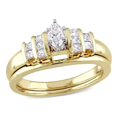 1/2 ct. t.w. Diamond Bridal Ring Set 14K Yellow Gold