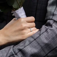 1/2 ct. t.w. Diamond Bridal Ring Set Sterling Silver