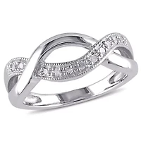 1/10 ct. t.w. Diamond Twist Ring Sterling Silver