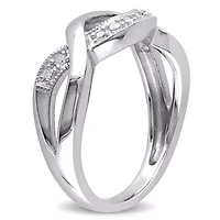 1/10 ct. t.w. Diamond Twist Ring Sterling Silver