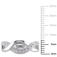 1/10 ct. t.w. Diamond Twist Ring Sterling Silver