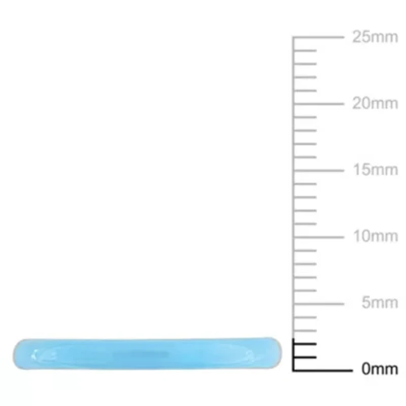 Casual Light Blue Enamel Band Ring Sterling Silver