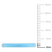 Casual Light Blue Enamel Band Ring Sterling Silver