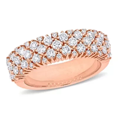 1.13 ct. t.w. Diamond Semi-Eternity Ring 14K Rose Gold