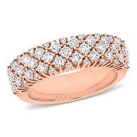 1.13 ct. t.w. Diamond Semi-Eternity Ring 14K Rose Gold