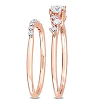 3/5 ct. t.w. Diamond Bridal Ring Set 14K Rose Gold