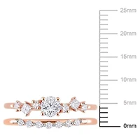 3/5 ct. t.w. Diamond Bridal Ring Set 14K Rose Gold