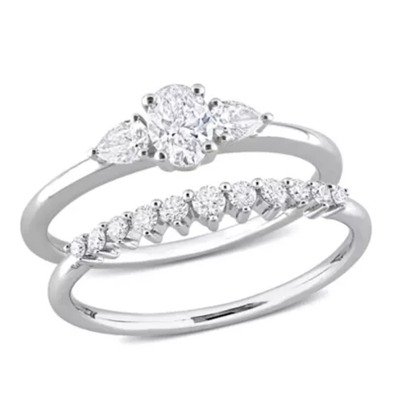 3/4 ct. t.w. Diamond Wedding Ring Set 14K White Gold