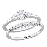 3/4 ct. t.w. Diamond Wedding Ring Set 14K White Gold