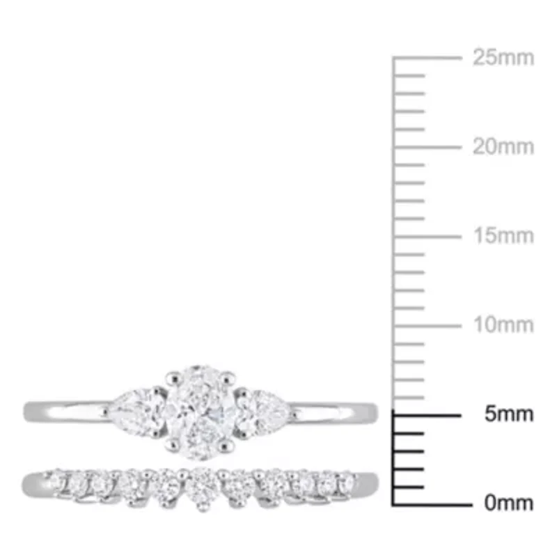 3/4 ct. t.w. Diamond Wedding Ring Set 14K White Gold
