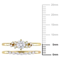 5/8 ct. t.w. Diamond Bridal Ring Set 10K Yellow Gold