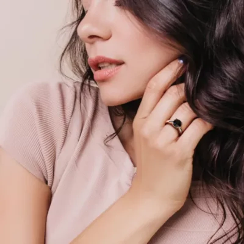 3 ct. t.w. Black Diamond Solitaire Engagement Ring 10K White Gold