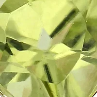 1/2 ct. t.w. Peridot and 0.06 Diamond Halo Heart Ring 10k Yellow Gold