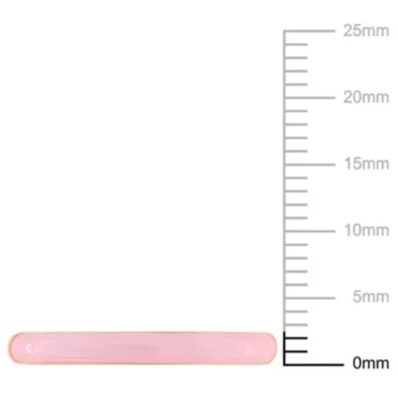 Pink Enamel Band Ring Rose Plated Sterling Silver