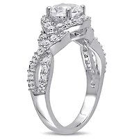 Lab Created 3-Pc Set of White Sapphire Ring, Earrings & Pendant with Chain Sterling Silver