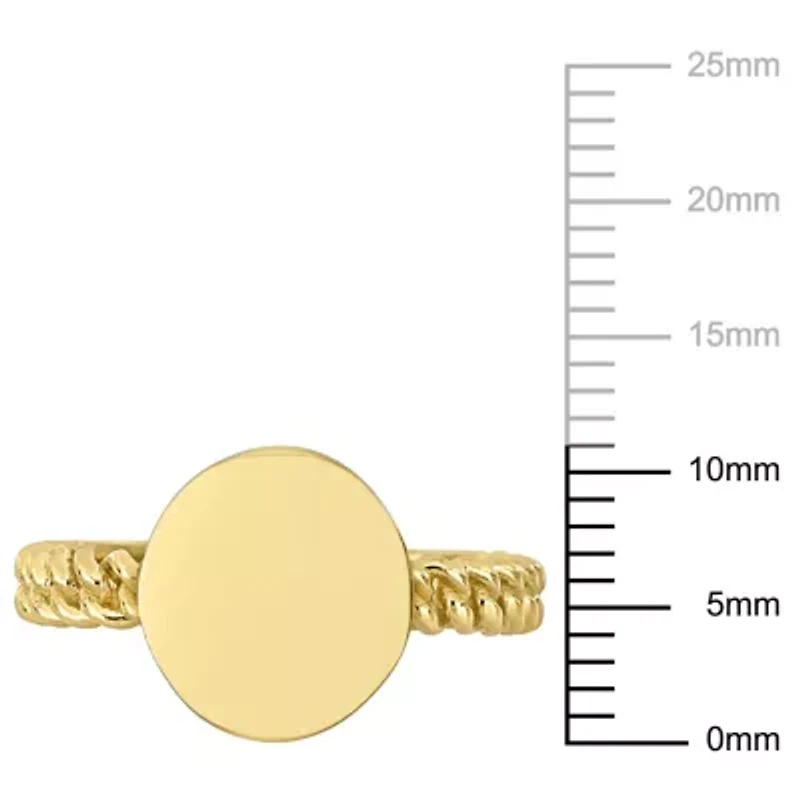 Disc Braided Ring 14k Yellow Gold
