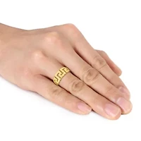 Men's Greek Key Design Ring in 14k Yellow Gold