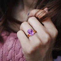 Amethyst & Citrine Ring Yellow Plated Sterling Silver