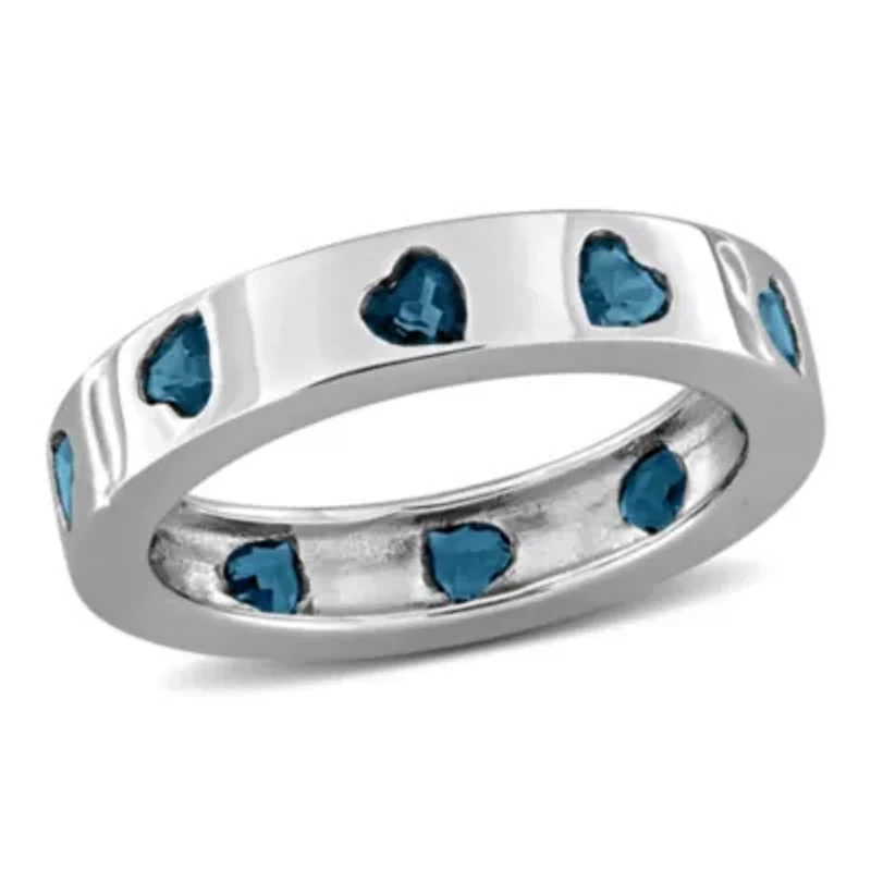 London Blue Topaz Ring Sterling Silver
