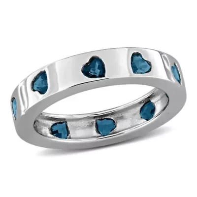 London Blue Topaz Ring Sterling Silver