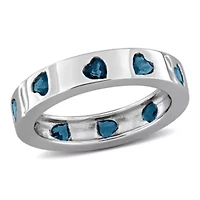 London Blue Topaz Ring Sterling Silver