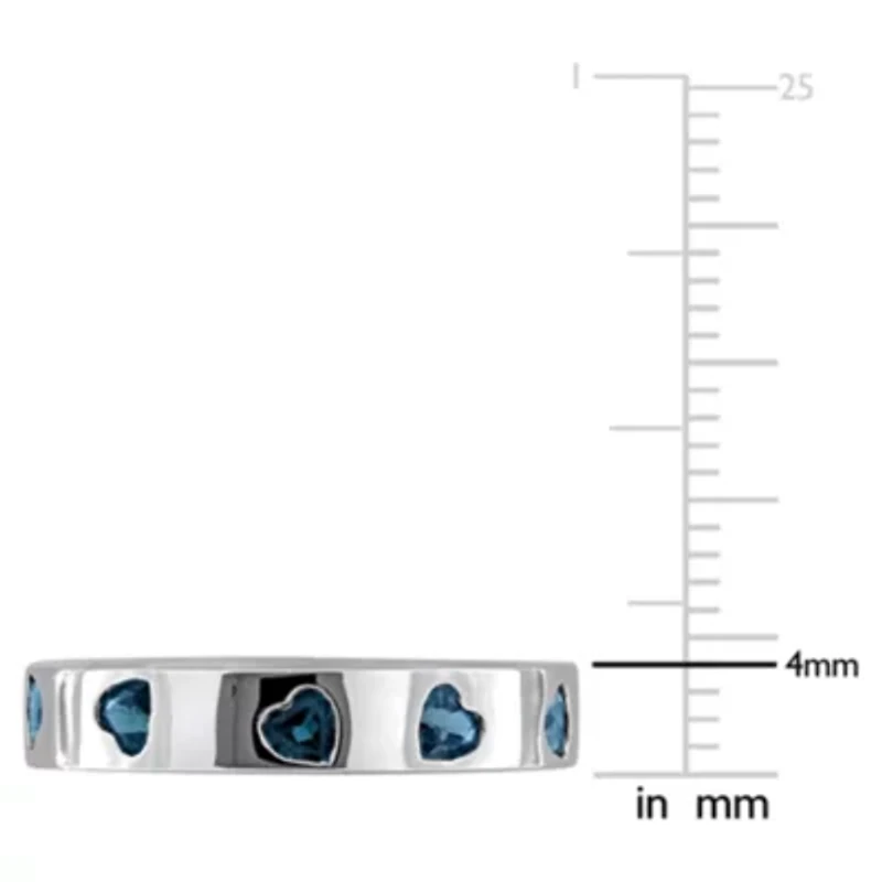 London Blue Topaz Ring Sterling Silver
