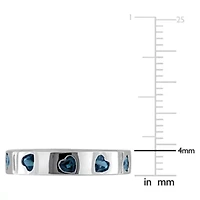 London Blue Topaz Ring Sterling Silver