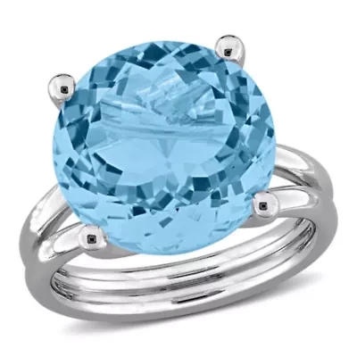 Sky Blue Topaz Ring Sterling Silver