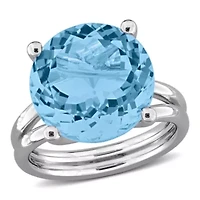 Sky Blue Topaz Ring Sterling Silver