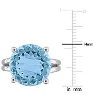Sky Blue Topaz Ring Sterling Silver