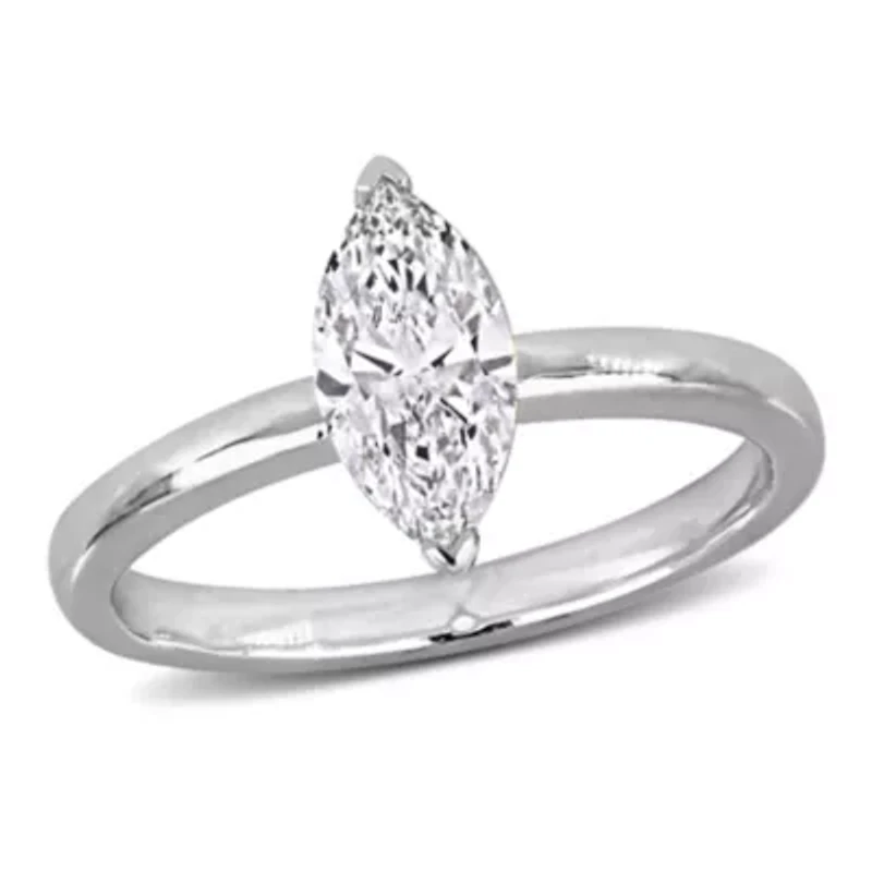 Lab Created Grown Diamond Engagement Ring 14k White Gold