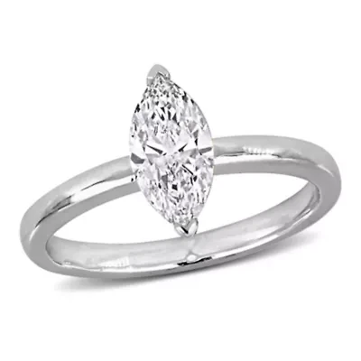 Lab Created Grown Diamond Engagement Ring 14k White Gold