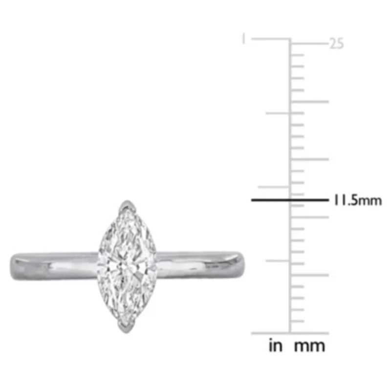 Lab Created Grown Diamond Engagement Ring 14k White Gold
