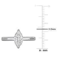Lab Created Grown Diamond Engagement Ring 14k White Gold